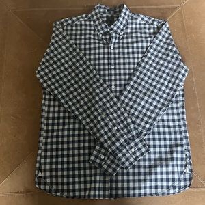 JCrew men’s long-sleeve grey/navy button down shirt - Large/slim